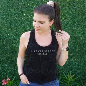 1533 Mockup, Summer Mockup, Next Level Mockup, Black Shirt Mockup, Racerback Mockup, Tank Top Mockup, Shirt Mock Ups, Model Mockup