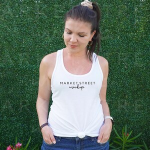 1533 Mockup, Next Level Mockup, White Tee Mockup, Racerback Mockup, Summer Mockup, Tank Top Mockup, Shirt Mock Ups, Model Mockup