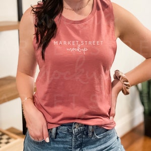 Muscle Tank Mockup, Tank Top Mock Up, Next Level Mock Up, 5013 Mockup, Paprika Mockup, Summer Mockup, Model Mock Up, Boho Mockup