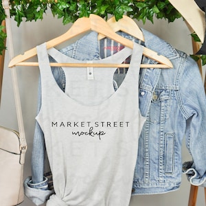 Next Level 6733 Mockup, Spring Mockup, Heather White Mockup, Bachelorette Mockup, Bridesmaid Mockup, Tank Top Mockup, Summer Mockup