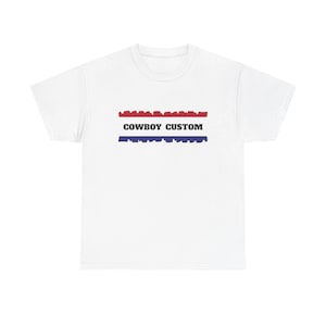 カウボーイカスタムパーソナライズユニセックスヘビーコットンTシャツ