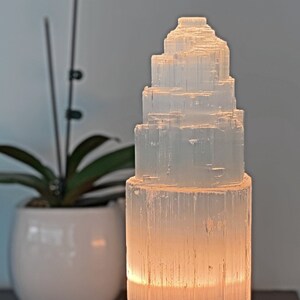 Selenite Lamp 30cm - Protection Stone - Crystal Healing