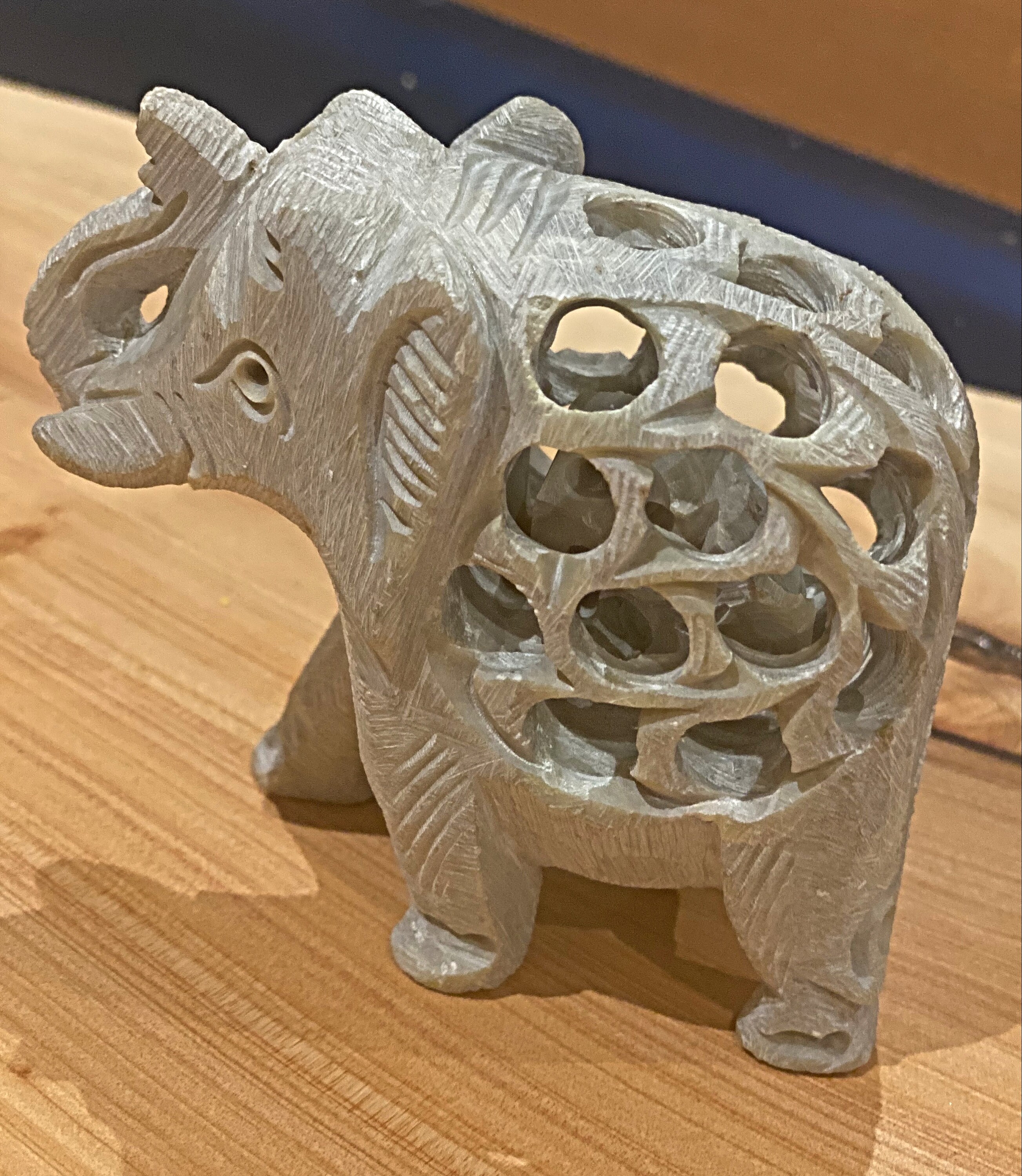 Soapstone Elephant with Baby Elephant Inside Steatite Etsy