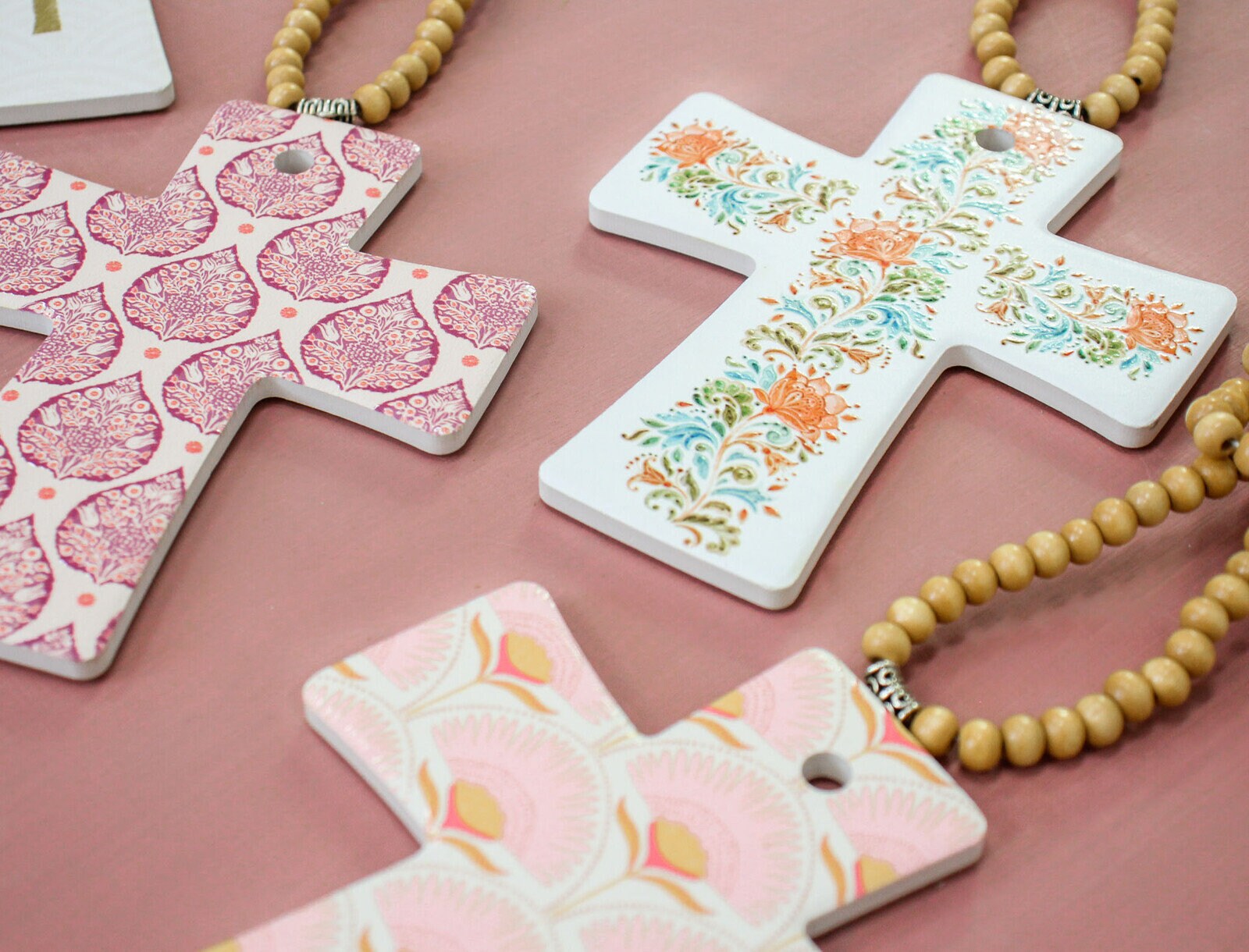 Ceramic cross necklace sale