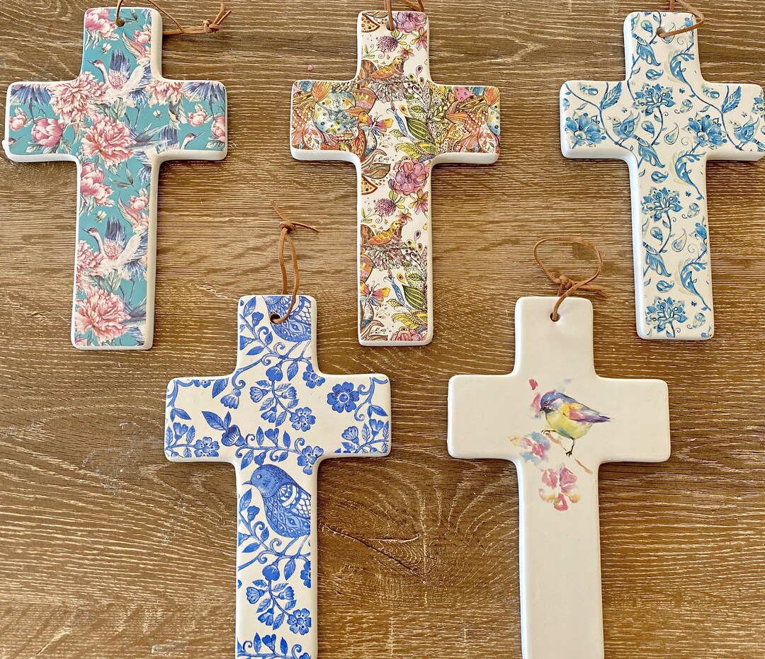 Handmade Large Hanging Ceramic Cross Large Wall Hanging - Etsy Australia