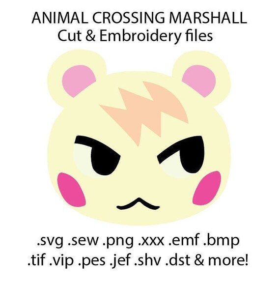 Download Animal Crossing Marshall Svg Cut File Embroidery Files Etsy Yellowimages Mockups