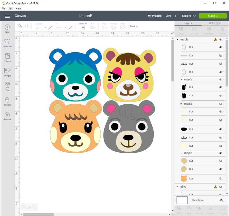 Download Animal Crossing Blue Bear Tammy Maple et Olive SVG Digital ...