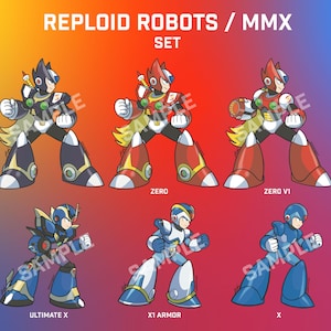 Video Game inspired stickers: Zero and Megaman X