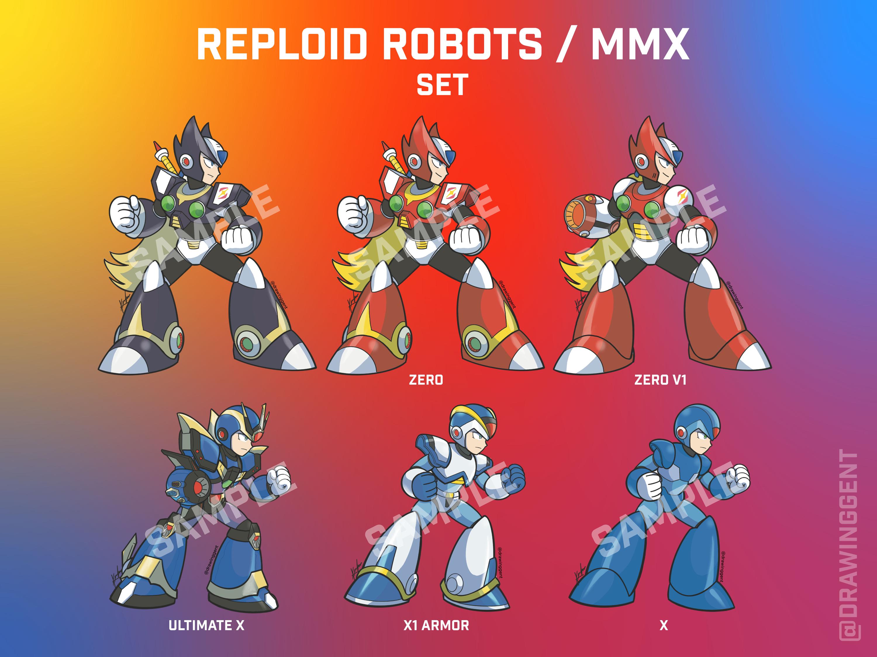 Video Game Inspired Stickers: Zero and Megaman X - Etsy
