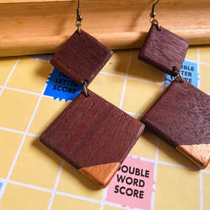 Salvaged Wood Unique Earrings