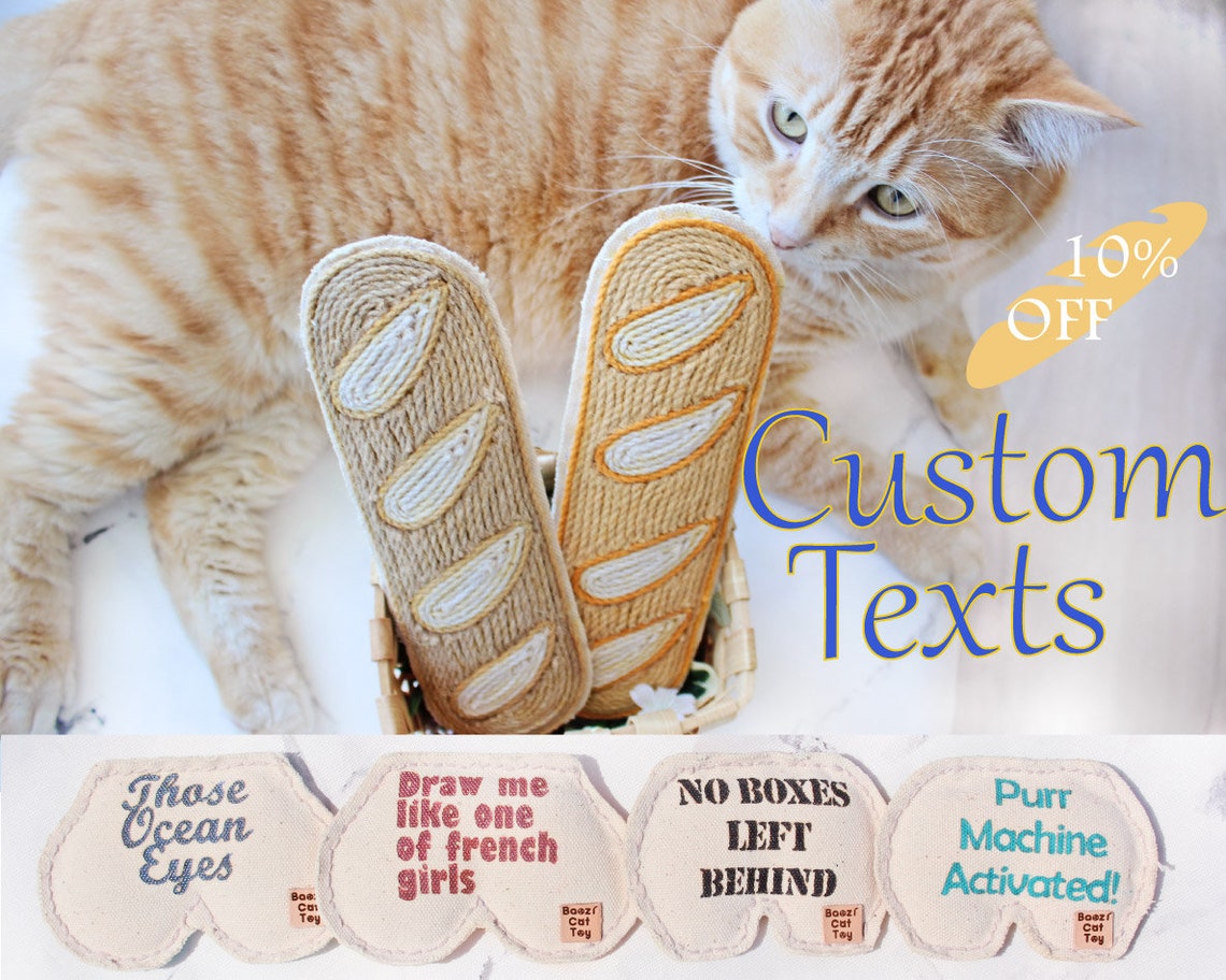 Baguette custom cat toys catnip toys Baguette catnip kicker Etsy