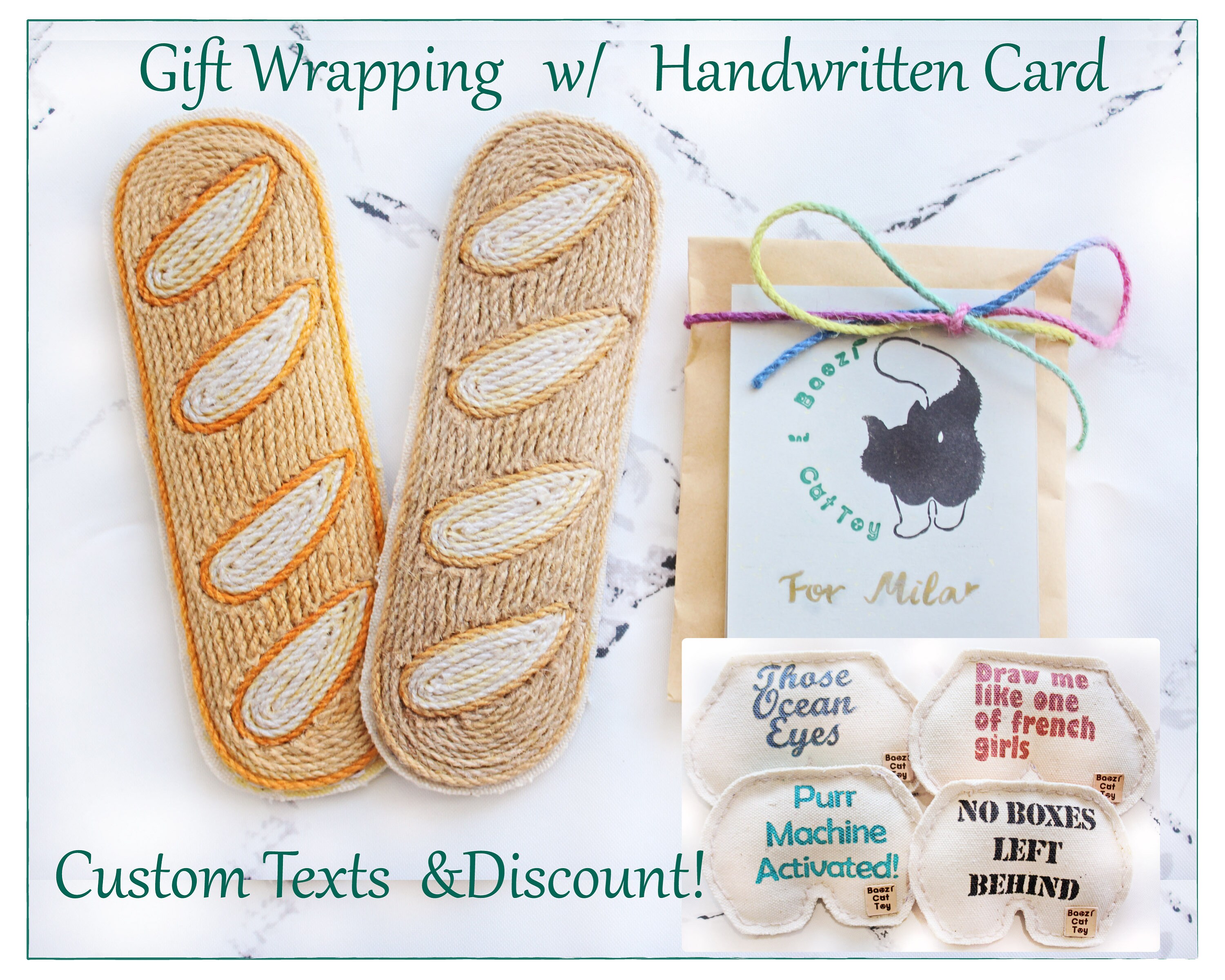 Baguette custom cat toys catnip toys Baguette catnip kicker Etsy