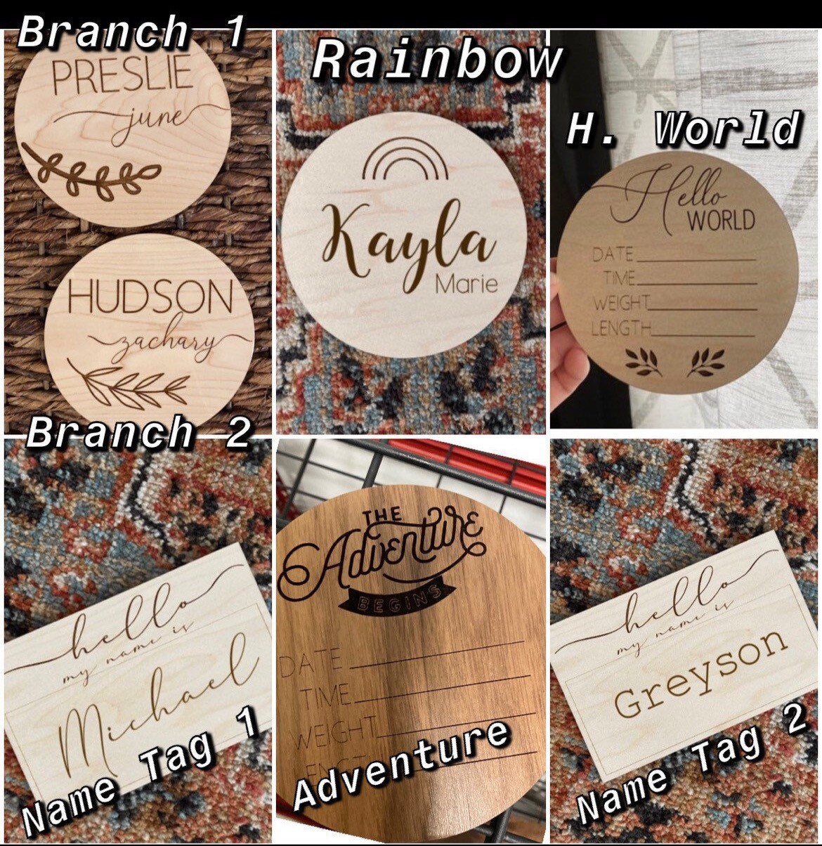 Baby gift box set/wood toy/name announcement/gender Etsy