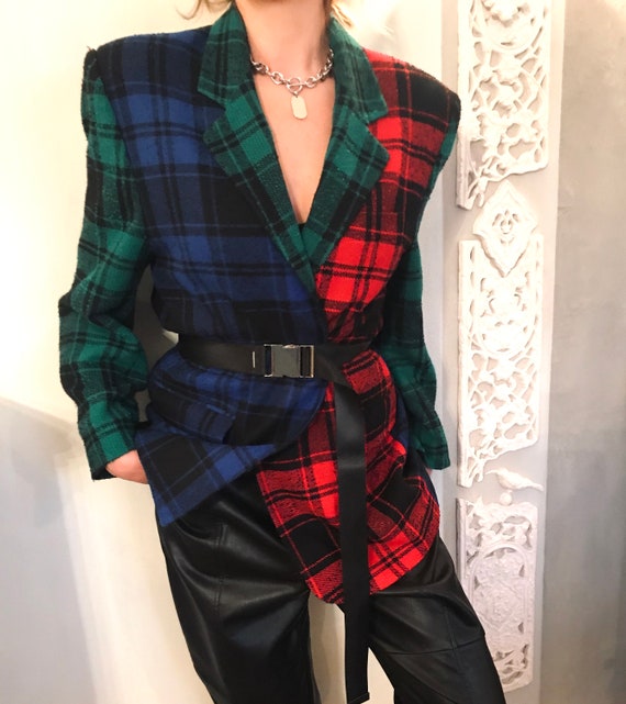VINTAGE CHECKERED BLAZER