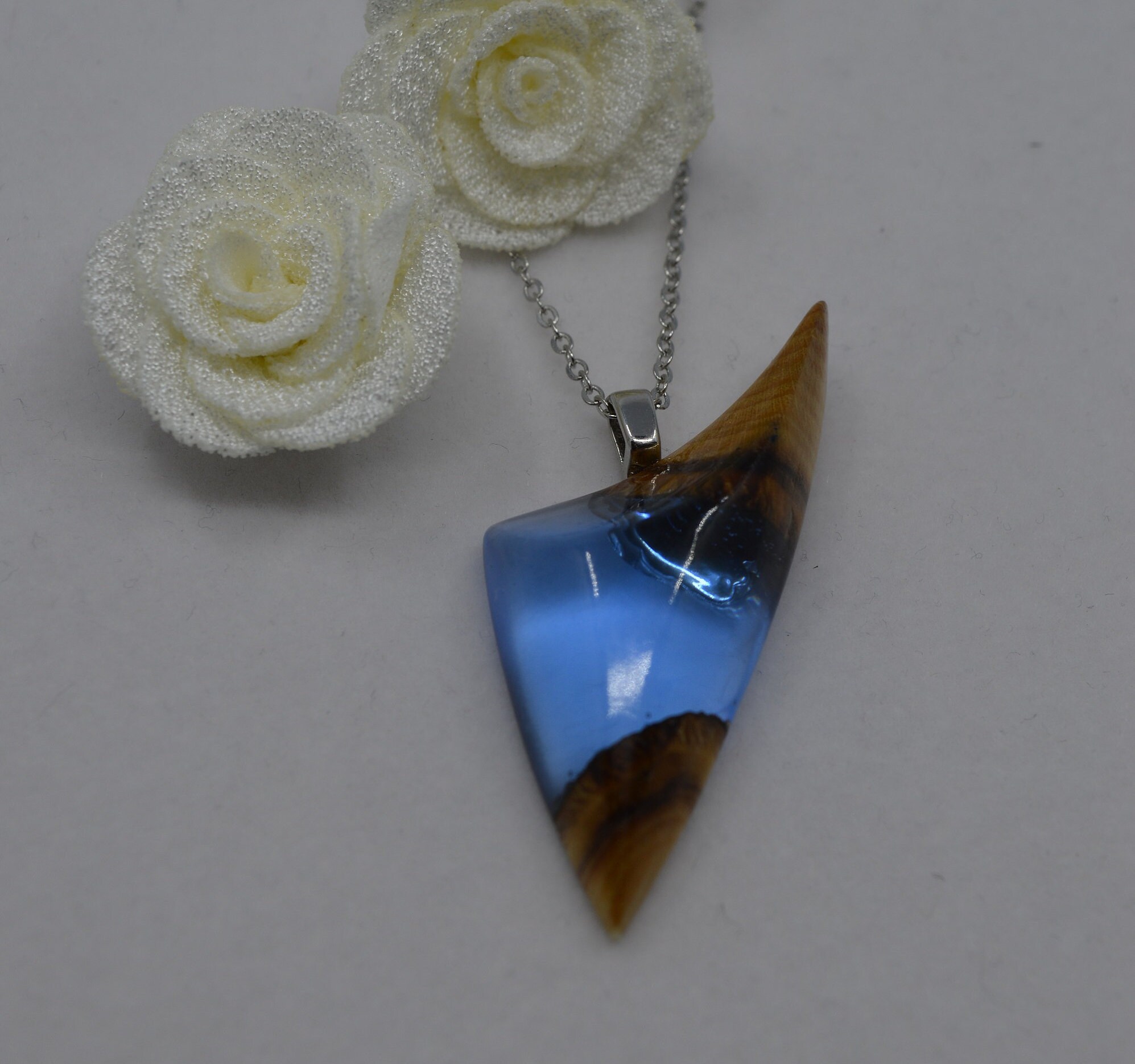 Wood Resin Pendant Unique Pendant Fashion Resin Wood Handmade Etsy