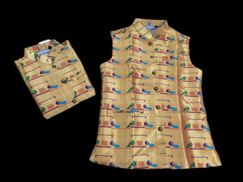 Indian Designer Paithani Mens Jacket Taditional Ethnic Etsy