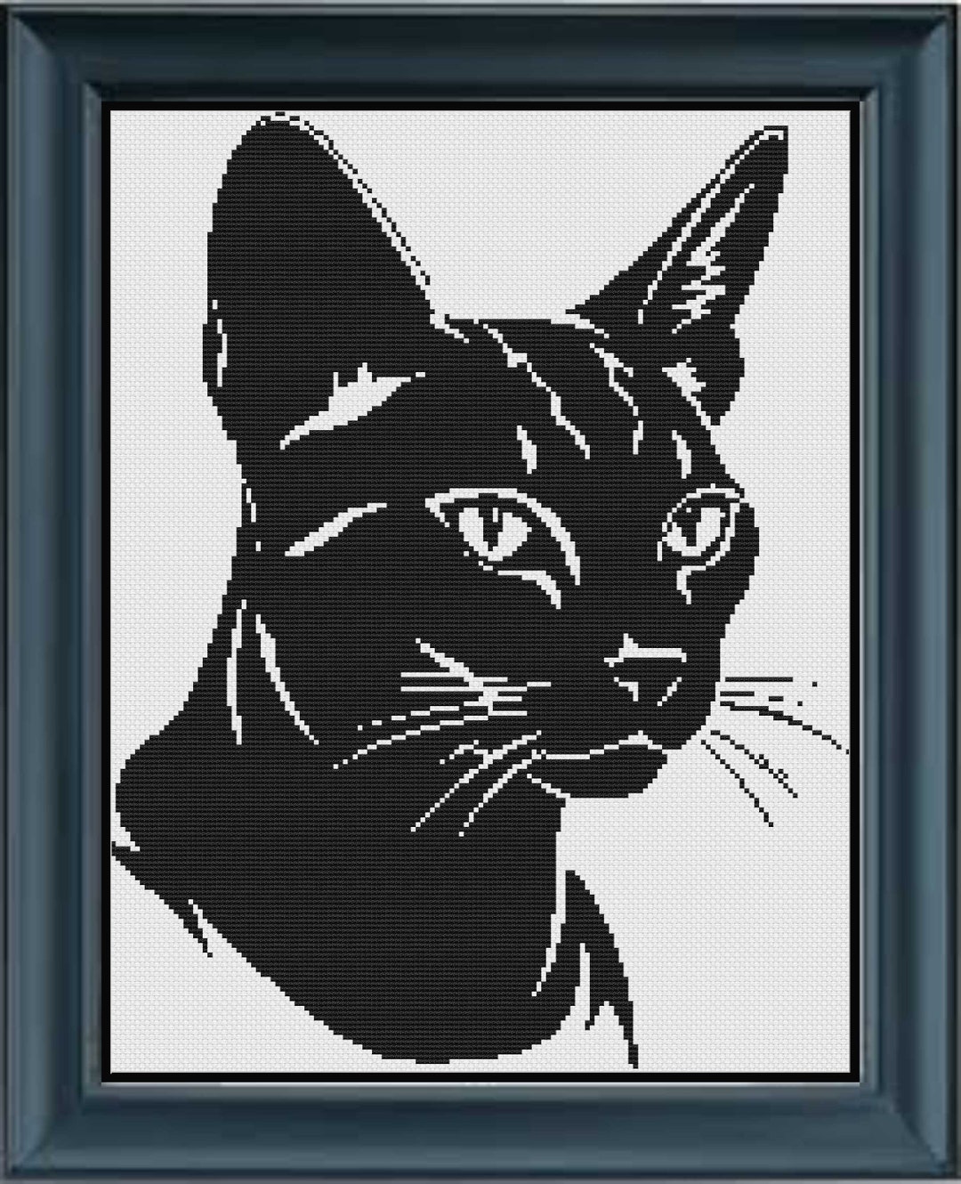 Korat 2 Kitten Cat Cross Stitch Pet Portrait Pattern Graphgan Crochet ...