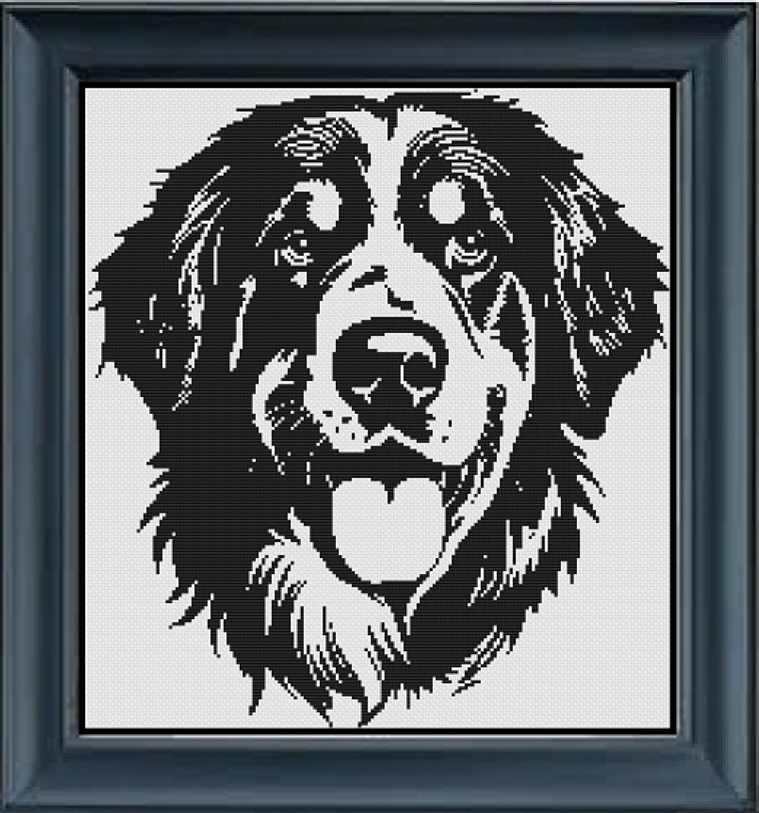 Bernese Mountain Dog Puppy Dog Cross Stitch Pet Portrait Pattern ...