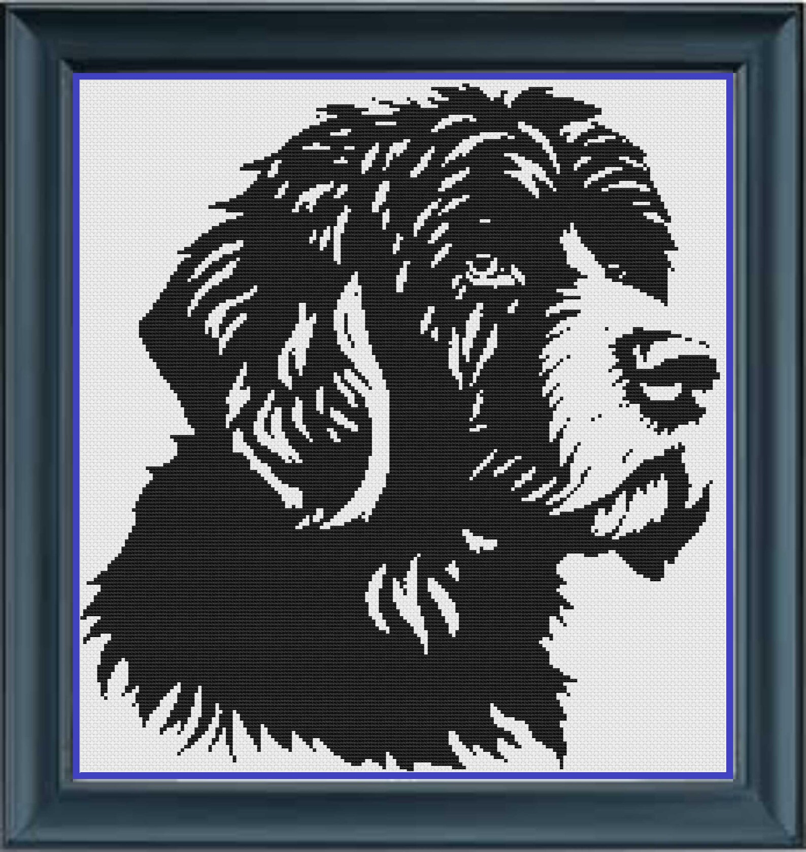 Dog Graphgan Patterns Portuguese Water Dog 1 Puppy Dog Cross Stitch Pet Portrait Pattern ...