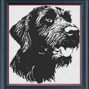 Puede incluir: Ilustración en blanco y negro de la cabeza de un perro. El perro tiene un hocico largo y orejas caídas. El perro está mirando hacia la derecha.