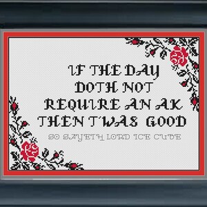 T’was a Good Day Cross Stitch Pattern Needlepoint Counted Canvas