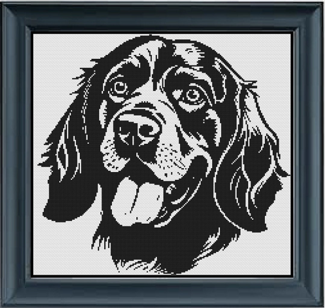 Brittany Puppy Dog Cross Stitch Pet Portrait Pattern Graphgan Crochet ...