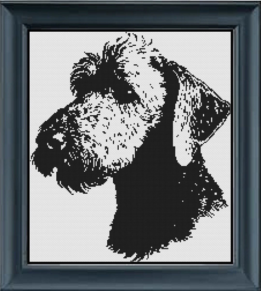 Bedlington Terrier Puppy Dog Cross Stitch Pet Portrait Pattern Graphgan ...