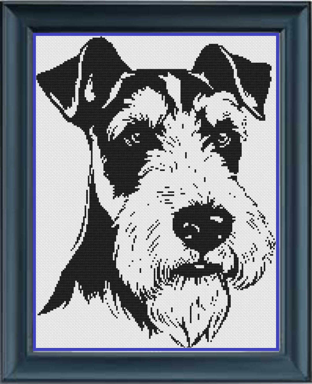 Wire Fox Terrier 1 Puppy Dog Cross Stitch Pet Portrait Pattern Graphgan ...