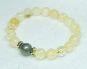 Citrine and Pyrite