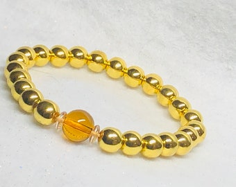 Gold Hematite and Citrine