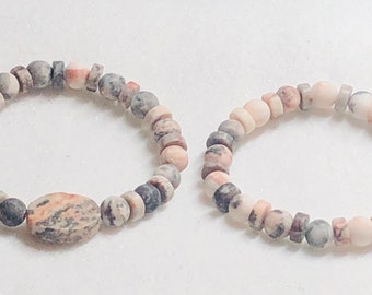 Pink Zebra Matte Jasper