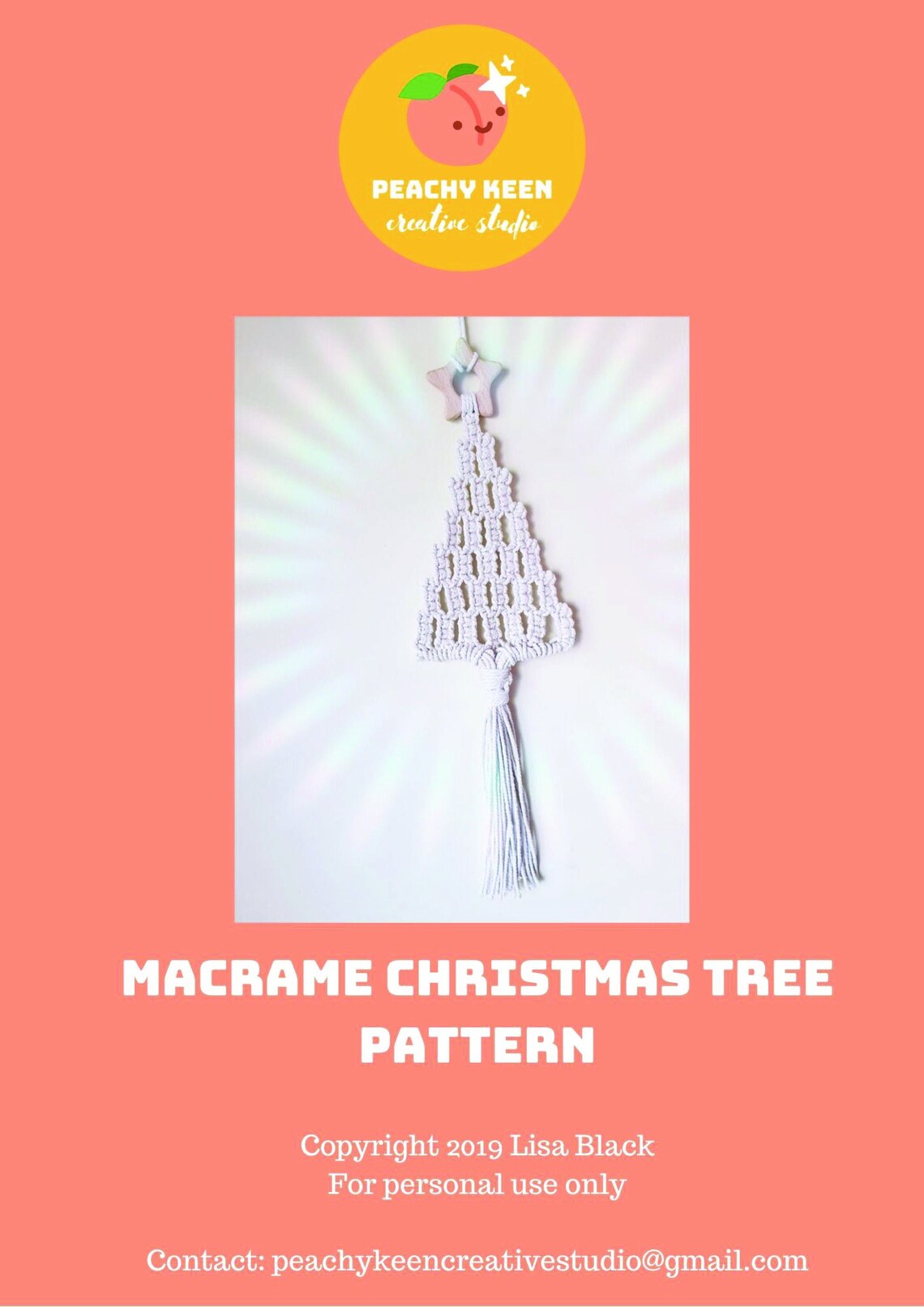 Macrame Christmas Tree Pattern DIGITAL DOWNLOAD Etsy