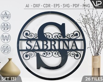 Download Split Monogram Svg Etsy