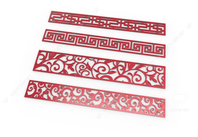 | cnc file Dxf 3DS FBX laser cutting file DWG Cdr 29 Ornamental border 3D models and vector files AI Set 059 | Svg Eps Max