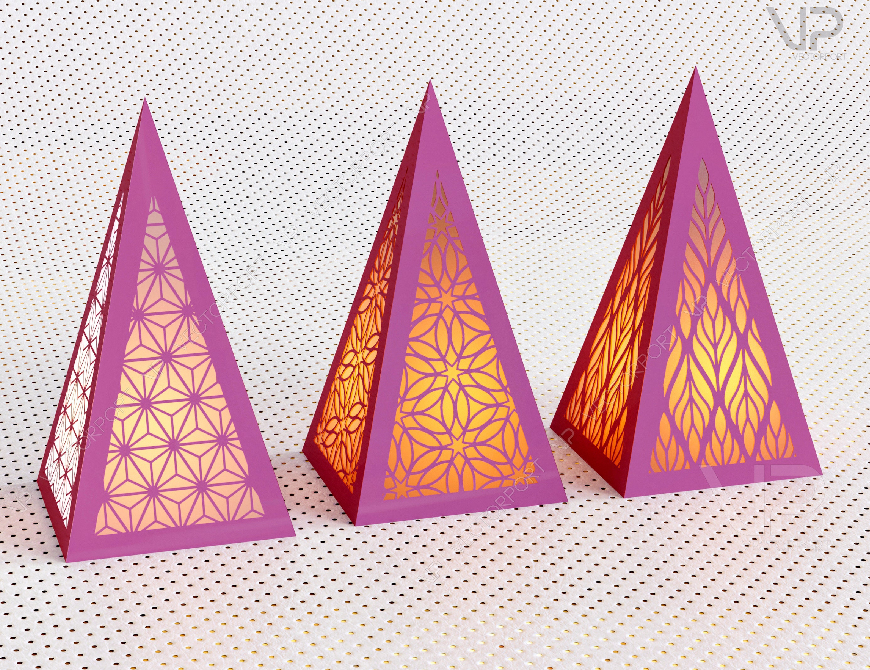 Christmas Luminary Digital Papercut Lanterns Candle Holder Etsy