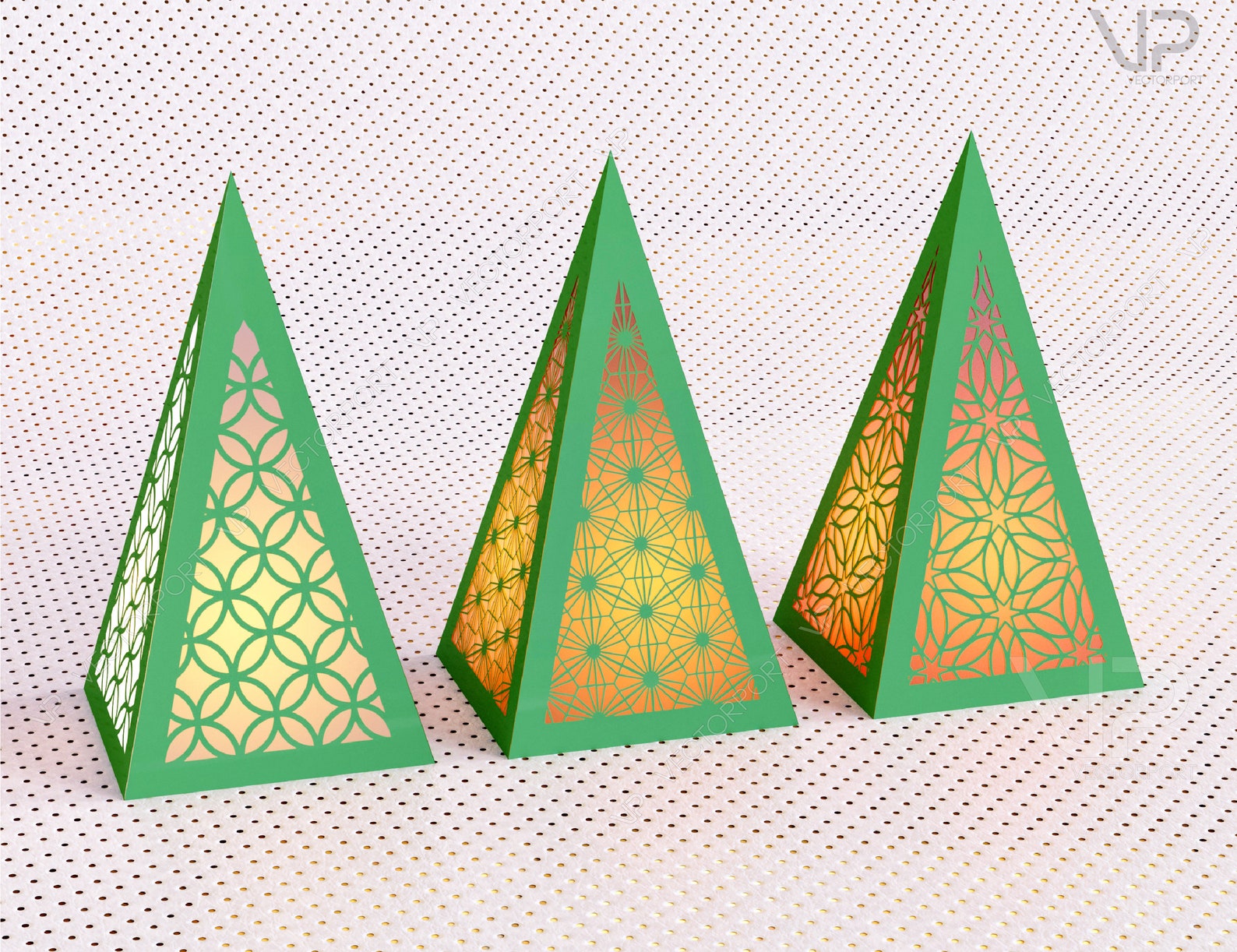 Christmas Luminary Digital Papercut Lanterns Candle Holder Etsy