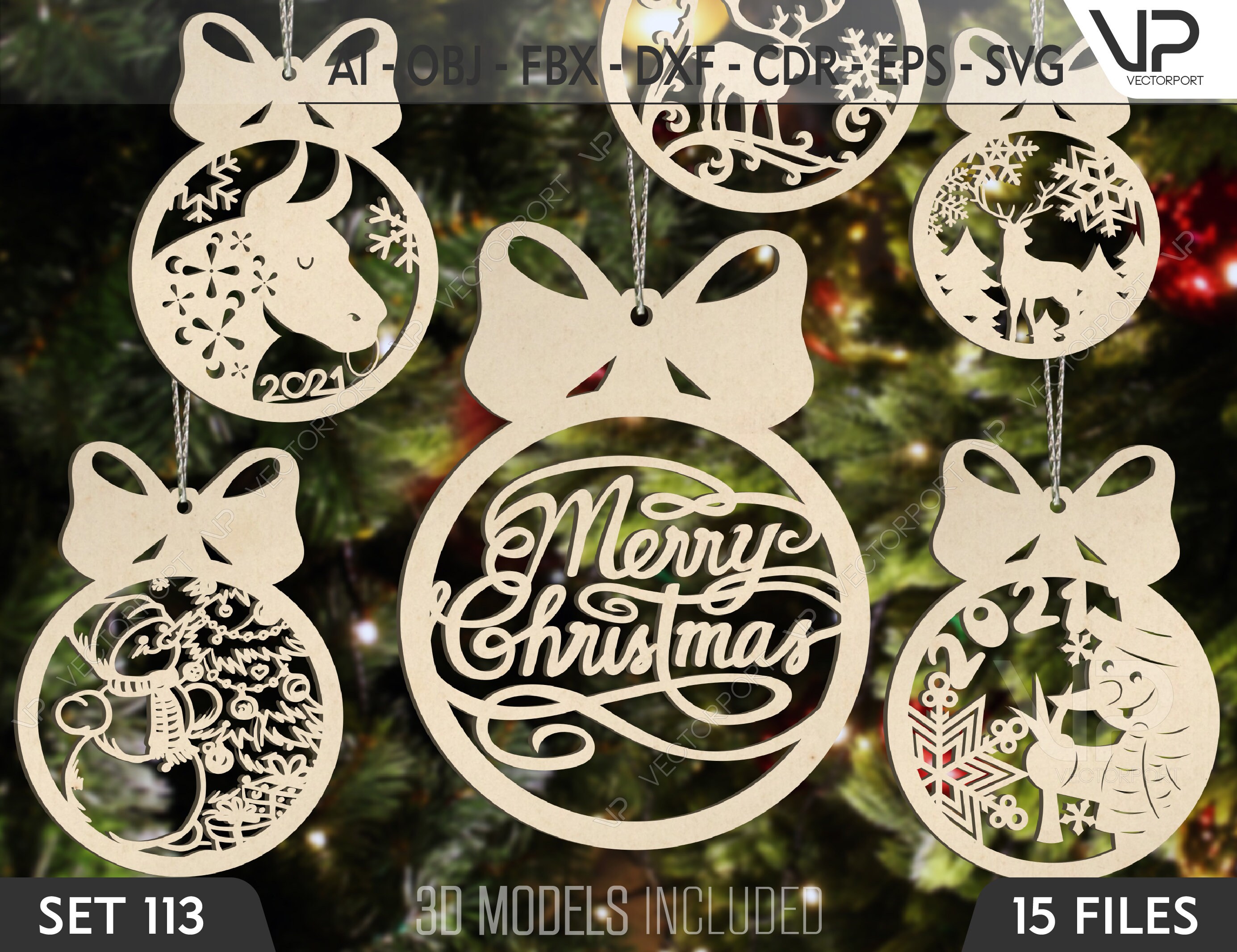 15 Christmas balls Tree Decorations Craft Hanging Bauble Etsy