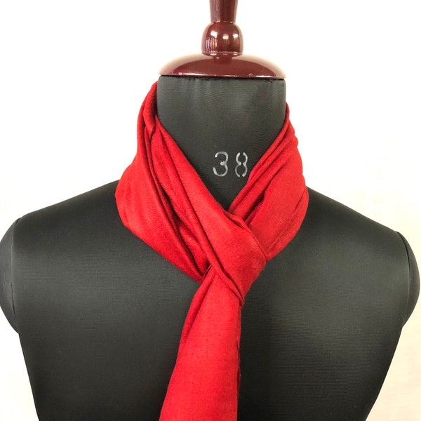 Tango Rouge Cachemire Pashmina Foulard / Silencieux / 14X60 pouces