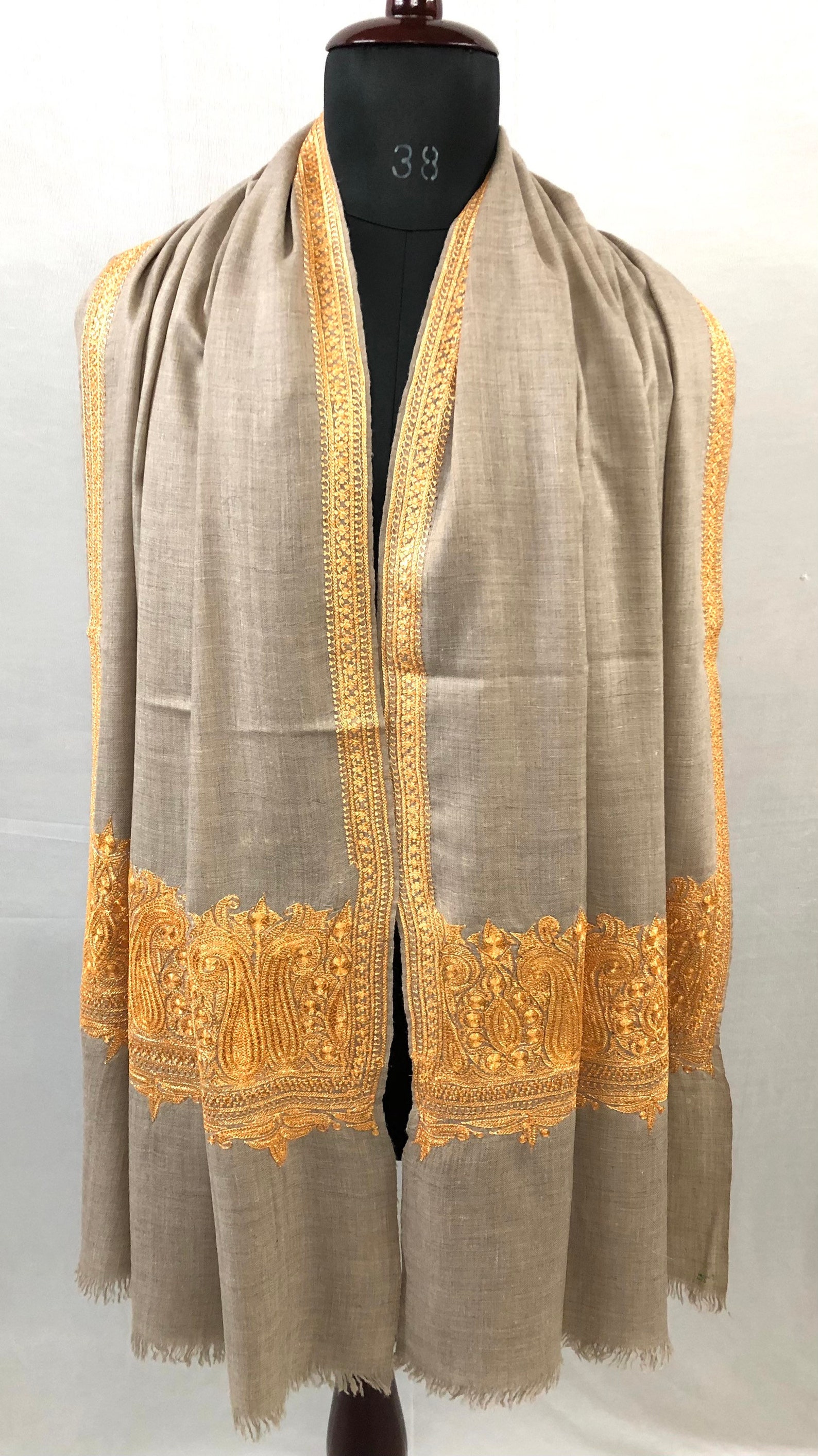 Elegant kashmiri traditional golden tilla work embroidery  etsy Elegant kashmiri traditional golden tilla work embroidery  etsy