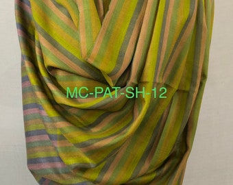 Pashmina Halloween Citronella Candy Stripes Handwoven Real