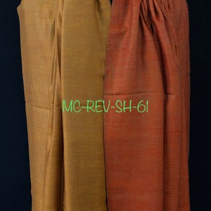 teacher gift Butterscotch and koi handwoven reversible ladakhi real cashmere pashmina shawl/wrap/100X200 cms image 10