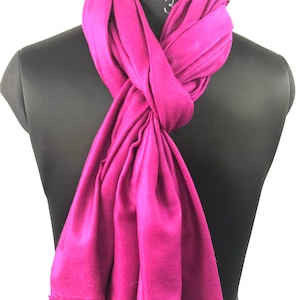 Shocking Pink Handmade Innocent Cashmere Pashmina Stole/Shawl/Scarf/ 70*200 cm