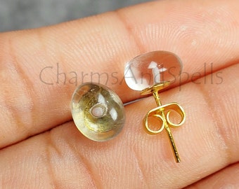 Boucles d'oreilles en quartz transparent, bijoux en cristal de guérison faits main en pierres précieuses bohèmes, cadeau pour elle