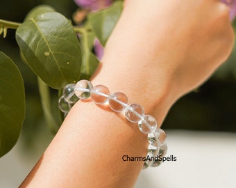 Natural Crystal Gemstone Beads Bracelet, Handmade Men Women Stretchy Bracelet, Healing Crystal Bracelet,Gemstone Bracelet,Valentine Day Gift