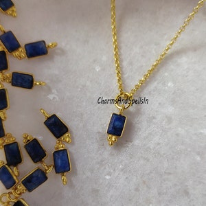 Minimalist Blue Sapphire Woman Necklace, Handmade Necklace, Unique Dainty Necklace, September Birthstone, Sapphire , Valentine Day Gifts