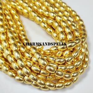 Gold Tone Beads, Finished Barrel Spacer Beads, Jewelry Findings, Beading Supplies, Necklace, Bracelet, Earrings Making ,Valentine Day Gifts