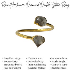 Herkimer Diamond Ring, Natural Raw Herkimer Diamond Jewelry, Boho Jewelry, Raw Diamond Ring, One Of Kind Ring, Bridesmaid gift, Gift Idea
