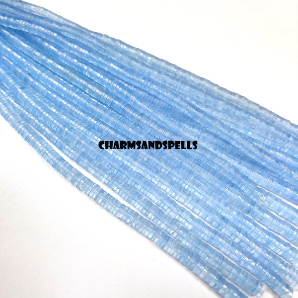 6mm Acrylic Light Blue Tyre Beads - Smooth Acrylic Spacers - Craft Beads - Acrylic Bubblegum Beads - Valentine Day Gifts