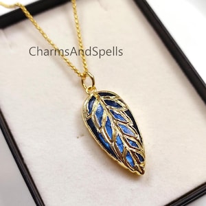 Natural Labradorite Leaf Necklace | 14k Gold Plated Chain | Gift for best friend | Leaf Carving Necklace | Dainty Necklace | Gift For Her