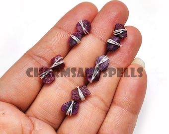Natural Raw Ruby Stud Earrings, Birthstone Jewelry, Gemstone Jewelry, Healing Crystal, Gift For Her